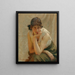 A portrait of the artist's daughter - Vlaho Bukovac — framed artwork on a wall