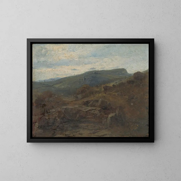Landschaft um Kremnica - Vojtech Angyal — gerahmtes Bild an der Wand