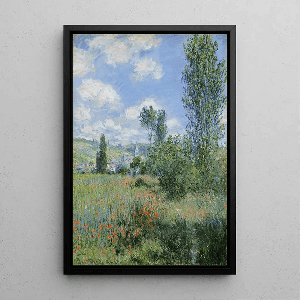 Vue de Vétheuil de Claude Monet | Reproduction Tableau Décoration murale affiche copie