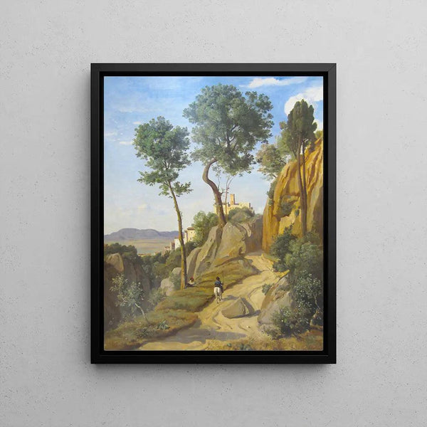 Vue de Volterra - Jean-Baptiste Camille Corot | Reproduction Tableau Décoration murale affiche copie