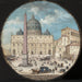 View of the façade of Saint Peter's Church in Rome - Johann Wilhelm Baur — displayed in an interior