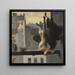 View of the city with still life - Hugo Salmson — framed artwork on a wall