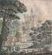 Ansicht einer Landschaft mit einer Burgruine, einer Holzbrücke und einer Figur beim Angeln - Henry Swinburne — Ansicht des Kunstwerks