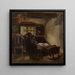 Ansicht eines Innenraums eines Salons in Uusimaa - Albert Edelfelt — gerahmtes Bild an der Wand