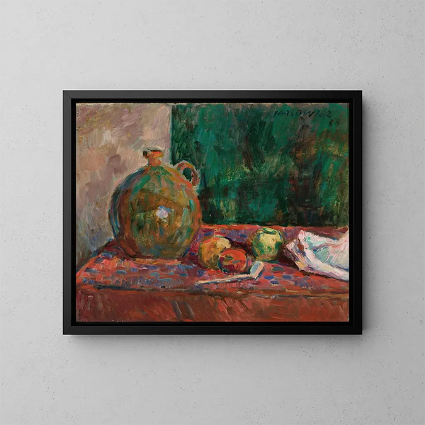 Naturmorte in Rot und Grün - Wacław Wśowicz — gerahmtes Bild an der Wand