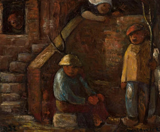 Szene in der Nähe der Treppe - Wacław Wśowicz — Ansicht des Kunstwerks