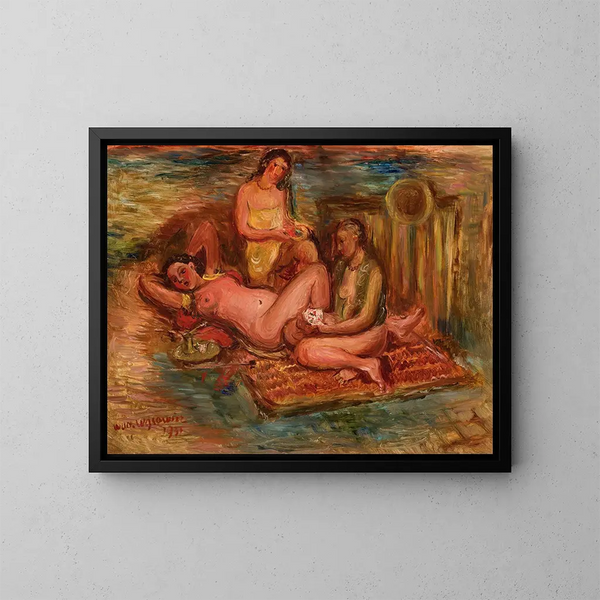 Drei Frauen - Wacław Wśowicz — gerahmtes Bild an der Wand