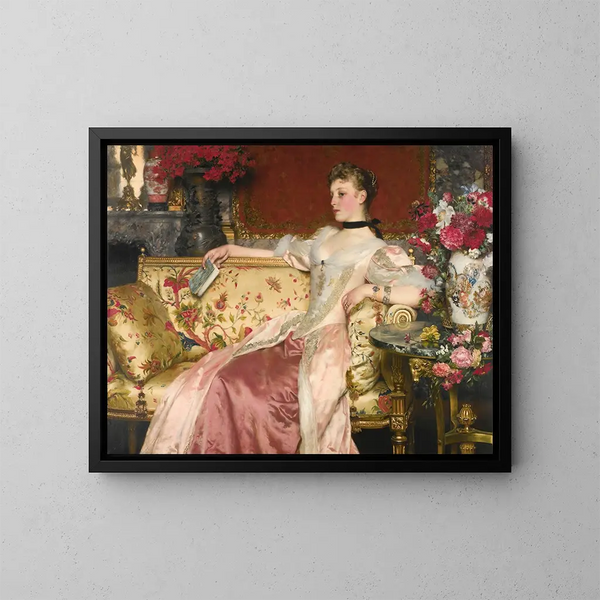 Un momento di riposo - Władysław Czachórski — quadro incorniciato alla parete