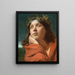 Ritratto di una ragazza con una corona di alloro - Władysław Czachórski — quadro incorniciato alla parete