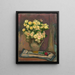 Vaso di piccole rose bianche - Władysław Ślewiński — quadro incorniciato alla parete