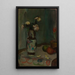 Weiße Rosen in einer Vase - Władysław Ślewiński — gerahmtes Bild an der Wand
