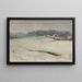 Winterlandschaft mit Hütten - Władysław Ślewiński — gerahmtes Bild an der Wand