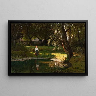 Walery Brochocki - Girl at a pond.webp