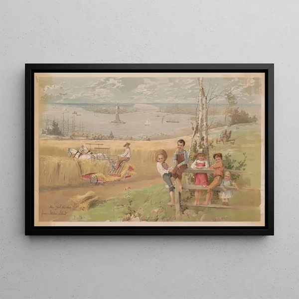 Walter A Wood Mowing Reaping Co - New York harbor from Staten Island.webp