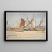 Southwold, an étude of sails - Walter Crane — framed artwork on a wall