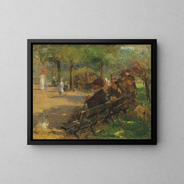 Im Park St Stephen's Green - Walter Frederick Osborne — gerahmtes Bild an der Wand