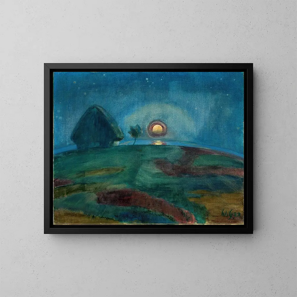 Lever de lune sur Hiddensoe - Walter Gramatt — gerahmtes Bild an der Wand