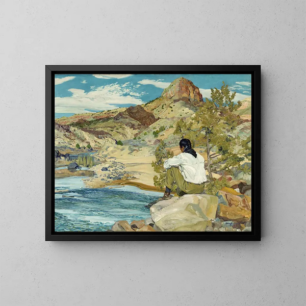 sul Rio Grande - Walter Ufer — quadro incorniciato alla parete