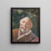 Portrait eines alten Mannes - Walther Gamerith — gerahmtes Bild an der Wand