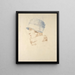 Dame im Hut - Walther Gamerith — gerahmtes Bild an der Wand