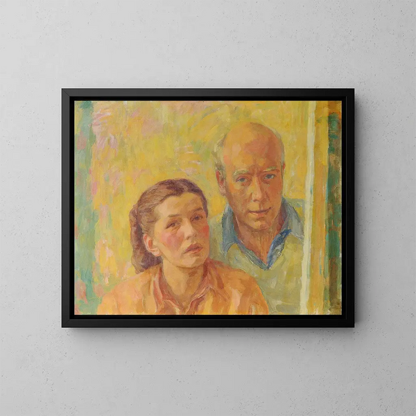 Portrait Doppel von Walter und Grete Gamerith - Walther Gamerith — gerahmtes Bild an der Wand