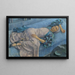 Grete Gamerith auf einem blauen Sofa - Walther Gamerith — gerahmtes Bild an der Wand