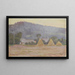 Landschaft mit Heuhaufen - Walther Gamerith — gerahmtes Bild an der Wand