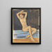 Donna nuda con braccia sollevate - Walther Gamerith — quadro incorniciato alla parete