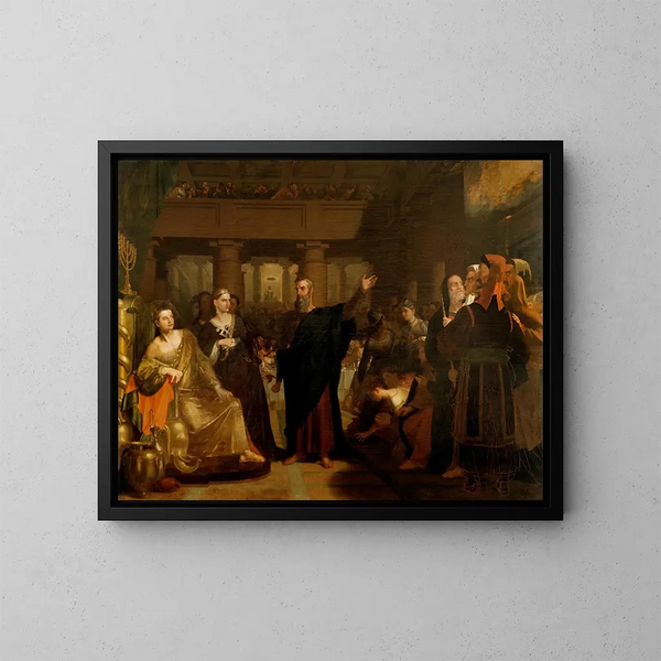 Le Festin de Balthazar - Washington Allston — gerahmtes Bild an der Wand