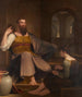 Jérémie che dettava la sua profezia sulla distruzione di Gerusalemme a Baruch lo scriba - Washington Allston — vista dell’opera