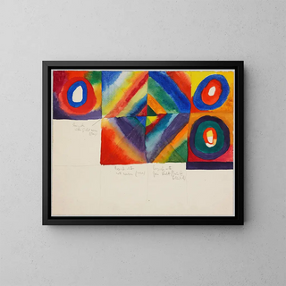 Wassily Kandinsky - Color studies with information on painting technique.webp
