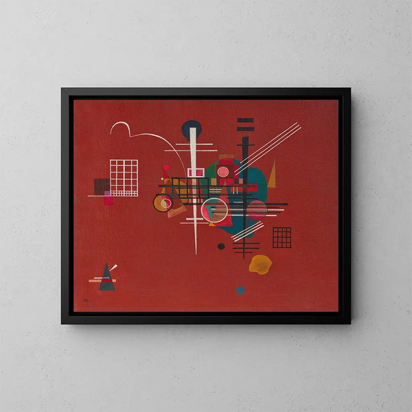 Rosso sordo - Wassily Kandinsky — quadro incorniciato alla parete