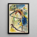 Aquarelle IX con linee nere - Wassily Kandinsky — quadro incorniciato alla parete