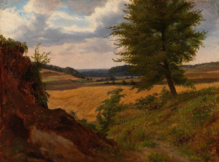 Werner Holmberg - Tree In Field Landscape Study.webp