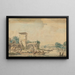Flusslandschaft mit einem Kahn - Wigerus Vitringa — gerahmtes Bild an der Wand