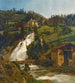 Wildbad Gastein, Die Wasserfälle von Wildbad Gastein - Ferdinand Georg Waldmüller — Ansicht des Kunstwerks