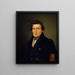 Portrait eines jungen Mannes - Wilhelm Bendz — gerahmtes Bild an der Wand
