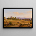 Paesaggio estivo con mietitura - Wilhelm Brücke — quadro incorniciato alla parete