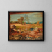 Blick von einer Scheune - Wilhelm Busch — gerahmtes Bild an der Wand