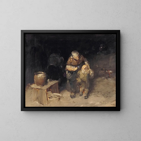 Kleines aber stures Gemälde - Wilhelm Busch — gerahmtes Bild an der Wand