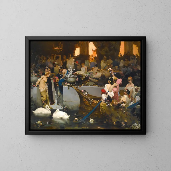 Orgie romana - Wilhelm Kotarbinski — quadro incorniciato alla parete