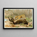 Jaguar tötet einen Tapir - Wilhelm Kuhnert — gerahmtes Bild an der Wand