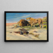 Paar Löwen in der Steppe - Wilhelm Kuhnert — gerahmtes Bild an der Wand
