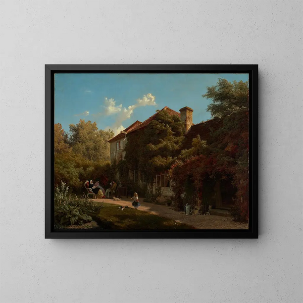 Nachmittags im Sommer - Wilhelm Ludwig Friedrich Riefstahl — gerahmtes Bild an der Wand