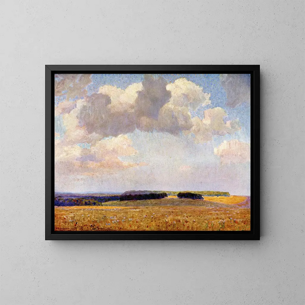 Einsamkeit auf dem Feld - Wilhelm Ludwig Lehmann — gerahmtes Bild an der Wand