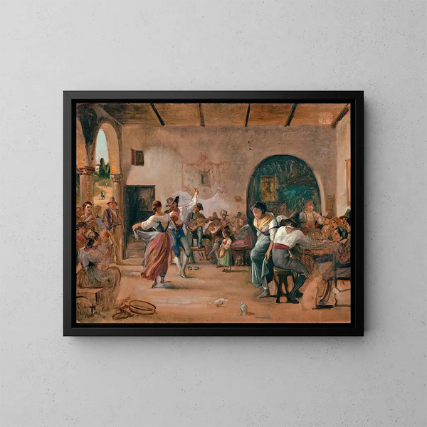 Danza in un'osteria - Wilhelm Marstrand — quadro incorniciato alla parete