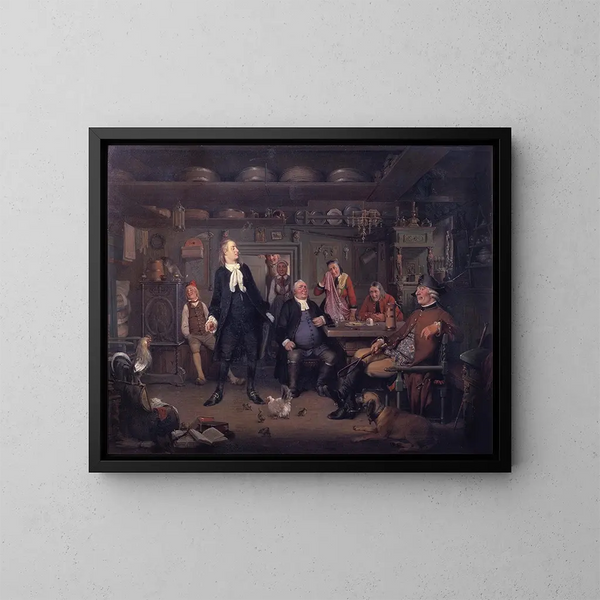 Erasmus Montanus, atto III, scena 3 - Wilhelm Marstrand — quadro incorniciato alla parete