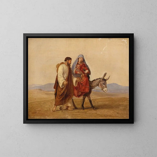 La Sainte Famille en fuite, esquisse - Wilhelm Marstrand — quadro incorniciato alla parete