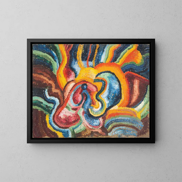 Composition astrale XVI - Wilhelm Morgner — gerahmtes Bild an der Wand