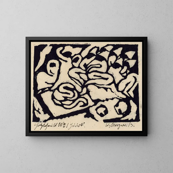 Flagellation - Wilhelm Morgner — gerahmtes Bild an der Wand